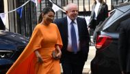 Brazil's President Luiz Inacio Lula da Silva (R) and his wife Janja (L) leave 10 Downing Street, central London, on May 5, 2023 after a meeting with Britain's Prime Minister Rishi Sunak. (Photo by Daniel LEAL / AFP)
