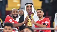 The Amir HH Sheikh Tamim bin Hamad Al Thani crowns Al Arabi as Amir Cup 2023 champions on May 12, 2023 at Ahmad Bin Ali Stadium.