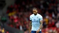 (FILES) Brentford's English striker Ivan Toney reacts after losing at the end of the English Premier League football match between Liverpool and Brentford at Anfield in Liverpool, north west England on May 6, 2023. (Photo by DARREN STAPLES / AFP) 