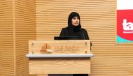 Prof. Mariam Al Maadeed, Vice-President for Research and Graduate Studies at QU speaking during the event.