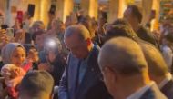 A screengrab from the video of Turkiye's incumbent President Recep Tayyip Erdogan visiting the Eyup Sultan Mosque in Istanbul. 