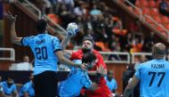 Action during the semi-final between Al Duhail and Kazma SC.