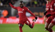 In this file photo Liverpool's Guinean midfielder Naby Keita kicks the ball during the FA Cup third round football match between Wolverhampton Wanderers and Liverpool FC at the Molineux stadium in Wolverhampton, central England on January 17, 2023. Photo by Oli SCARFF / AFP