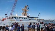 US Coast Guard (USCG) Captain Jamie Frederick speaks to reporters about the search efforts for the titan submersible that went missing near the wreck of the titanic, at Coast Guard Base in Boston, Massachusetts, on June 21, 2023. (Photo by Joseph Prezioso / AFP)
