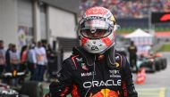 Red Bull Racing's Dutch driver Max Verstappen celebrates after the sprint at the Red Bull race track in Spielberg, Austria on July 1, 2023, ahead of the Formula One Austrian Grand Prix. (Photo by VLADIMIR SIMICEK / AFP)