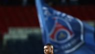 Paris Saint-Germain's French forward Kylian Mbappe is seen at the end of the French L1 football match between Paris Saint-Germain (PSG) and Ajaccio at the Parc des Princes in Paris, on May 13, 2023. Photo by Anne-Christine POUJOULAT / AFP