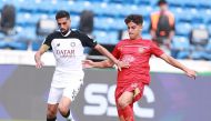 Hassan Al-Haydos, the captain of Al-Sadd, during a match against Wydad of Morocco