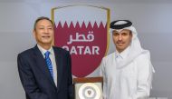 Qatar Olympic Committee Secretary General Jassim Rashid Al Buenain met with the Deputy Commander of the Operation Center of the 19th Asian Games Hangzhou Miao Chengchao, and the accompanying delegation, yesterday.