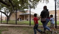 File photo: Families arrive at Uvalde Elementary School for a Meet the Teacher event before the start of the new school year following the mass shooting at Robb Elementary in Uvalde, Texas, U.S. August 30, 2022. REUTERS/Nuri Vallbona

