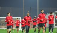 Al Rayyan players during a training session. 