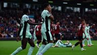 Chelsea's English defender #26 Levi Colwill (C) reacts after being caught offside during a Chelsea freekick, during the English Premier League football match between Bournemouth and Chelsea at the Vitality Stadium in Bournemouth, southern England on September 17, 2023. (Photo by Ben Stansall / AFP)