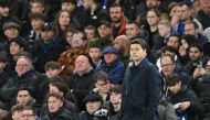 Chelsea's Argentinian head coach Mauricio Pochettino reacts during the English League Cup fourth round football match between Chelsea and Blackburn Rovers at Stamford Bridge, in London, on November 1, 2023. (Photo by Glyn KIRK / AFP)