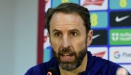 England's manager Gareth Southgate attends a press conference ahead of the UEFA EURO 2024 Group C qualification match between North Macedonia and England in Skopje, on November 19, 2023. (Photo by Robert Atanasovski / AFP)