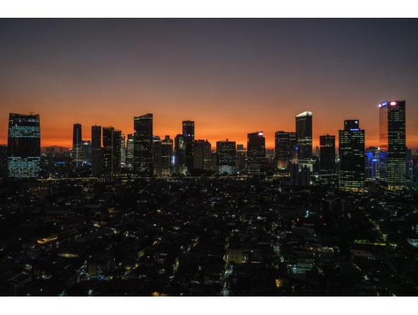 Buildings pictured during sunset in Jakarta, Indonesia. File photo for representational purposes only. AFP.