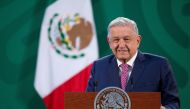 File Photo: Mexican President Andres Manuel Lopez Obrador holds his first news conference following a coronavirus disease (COVID-19) infection, at the National Palace in Mexico City, Mexico, on February 8, 2021. 