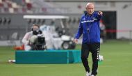 Picture taken on October 7, 2021 shows then Lebanon's Czech head coach Ivan Hasek during the 2022 Qatar World Cup Asian Qualifiers football match between Iraq and Lebanon, at the Khalifa International Stadium in the Qatari capital of Doha. Photo by KARIM JAAFAR / AFP