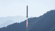 A Long March-2C rocket, carrying the Einstein Probe satellite, lifts off from the Xichang Satellite Launch Center in Xichang, in southwestern China's Sichuan province on January 9, 2024. Photo by AFP