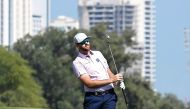 Australia’s Haydn Barron in action during the second round at Doha Golf Club yesterday. PIC: @DPWorldTour