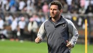 (Files) Inter Miami's Argentine forward Lionel Messi runs during training for the friendly football match between Hong Kong Team and US Inter Miami CF at the Hong Kong Stadium in Hong Kong on February 3, 2024.  (Photo by Peter Parks / AFP)