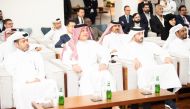 Minister of Communications and Information Technology H E Mohammed bin Ali Al Mannai (second left) with other officials and guests during the launch of “MEEZA.AI” platform.