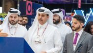 CEO of Jusour Eng Abdulhadi Bakhit Barqan (centre) inaugurating the website at Web Summit Qatar 2024 yesterday.