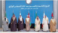 Prime Minister and Minister of Foreign Affairs H E Sheikh Mohammed bin Abdulrahman bin Jassim Al Thani with Their Excellencies Ministers of Foreign Affairs of GCC countries and GCC Secretary General at the 159th regular session of the Ministerial Council of the Gulf Cooperation Council (GCC) in Riyadh, yesterday.
