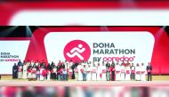  Ooredoo Qatar CEO, Sheikh Ali bin Jabor Al Thani with winners and partners of the marathon.