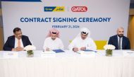 Officials from Q-Tire and Qatol signing an agreement to forge partnership. 