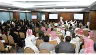 Students taking part in the first workshop entitled 'Young Entrepreneurs Initiative' hosted by Qatar Chamber.