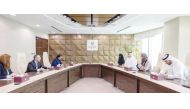 Minister of State for International Cooperation at the Ministry of Foreign Affairs H E Lolwah bint Rashid Al Khater (second right) with Ambassador of the Arab Republic of Egypt to Qatar H E Amr Kamal El Din El Sherbini (second left) during their meeting yesterday.
