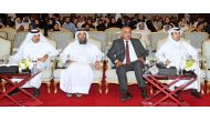 Director-General of the General Directorate of Endowments Dr. Sheikh Khalid bin Mohammed Al Thani (centre) and other officials at the event. 