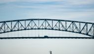 File photo of  Francis Scott Key Bridge October 14, 2021, in Baltimore, Maryland. (Photo by Brendan Smialowski / AFP)