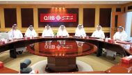 QIIB Chairman Sheikh Dr. Khalid bin Thani bin Abdullah Al Thani and CEO Dr Abdulbasit Ahmad Al Shaibei along with board members during the meeting.