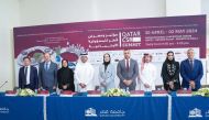 Officials during a press conference about Qatar CSR Summit 2024.