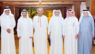 Gulf Press Union officials after the first meeting in Doha.