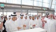 Prime Minister and Minister of Foreign Affairs H E Sheikh Mohammed bin Abdulrahman bin Jassim Al Thani inaugurating the 33rd Doha International Book Fair at the DECC yesterday. Minister of Culture H E Sheikh Abdulrahman bin Hamad Al Thani and Minister of Culture, Sports and Youth of the Sultanate of Oman H H Sayyid Theyazin bin Haitham Al Said also attended the ceremony.