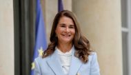 Melinda Gates, co-founder of the Bill & Melinda Gates foundation, arrives for a meeting with French President at the Elysee Palace in Paris on July 1, 2021. Photo by Ludovic MARIN / AFP