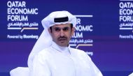H E Saad Sherida Al Kaabi, the Minister of State for Energy Affairs, the President and CEO of QatarEnergy, attends a session at the Qatar Economic Forum in Doha on May 15, 2024. (Photo by Karim Jaafar / AFP)
