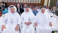 Qatar Chamber officials during the forum in Bahrain.
