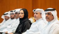 Minister of Environment and Climate Change H E Dr. Abdullah bin Abdulaziz bin Turki Al Subaie (second right) attending the workshop on climate change.
