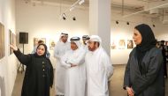 Katara General Manager and Global Public Diplomacy Network President, Prof Dr. Khalid bin Ibrahim Al Sulaiti (second right) during opening of the exhibition.