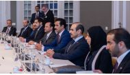 The Amir HH Sheikh Tamim bin Hamad Al Thani with Qatar's delegation in the friendly Kingdom of the Netherlands.