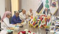 Saad bin Mohammed Al Rumaihi with other officials at the meeting in Baghdad.