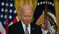 US President Joe Biden speaks during a Medal of Honor Ceremony in the East Room of the White House in Washington, DC, on July 3, 2024. (Photo by Jim Watson / AFP)
