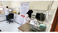 QRCS staff work at a hospital.