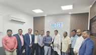 Officials from Executive Committee of Rise Qatar and GTEF during their visit to AAGE International new office.