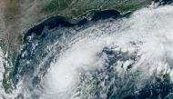 This handout satellite image courtesy of the National Oceanic and Atmospheric Administration (NOAA) and the Regional and Mesoscale Meteorology Branch (RAMMB) shows hurricane Milton churning over the Gulf of Mexico on October 7, 2024. Photo by HANDOUT / NOAA / AFP.