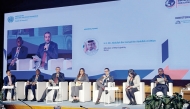   Minister of Municipality H E Abdullah bin Hamad bin Abdullah Al Attiyah attending the forum.
