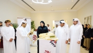 Minister of Social Development and Family H E Maryam bint Ali bin Nasser Al Misnad with other officials during the inauguration of family consultation clinic.