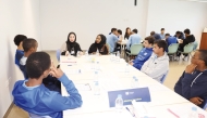 Aspire Academy student-athletes attend a session with human resources team. 
